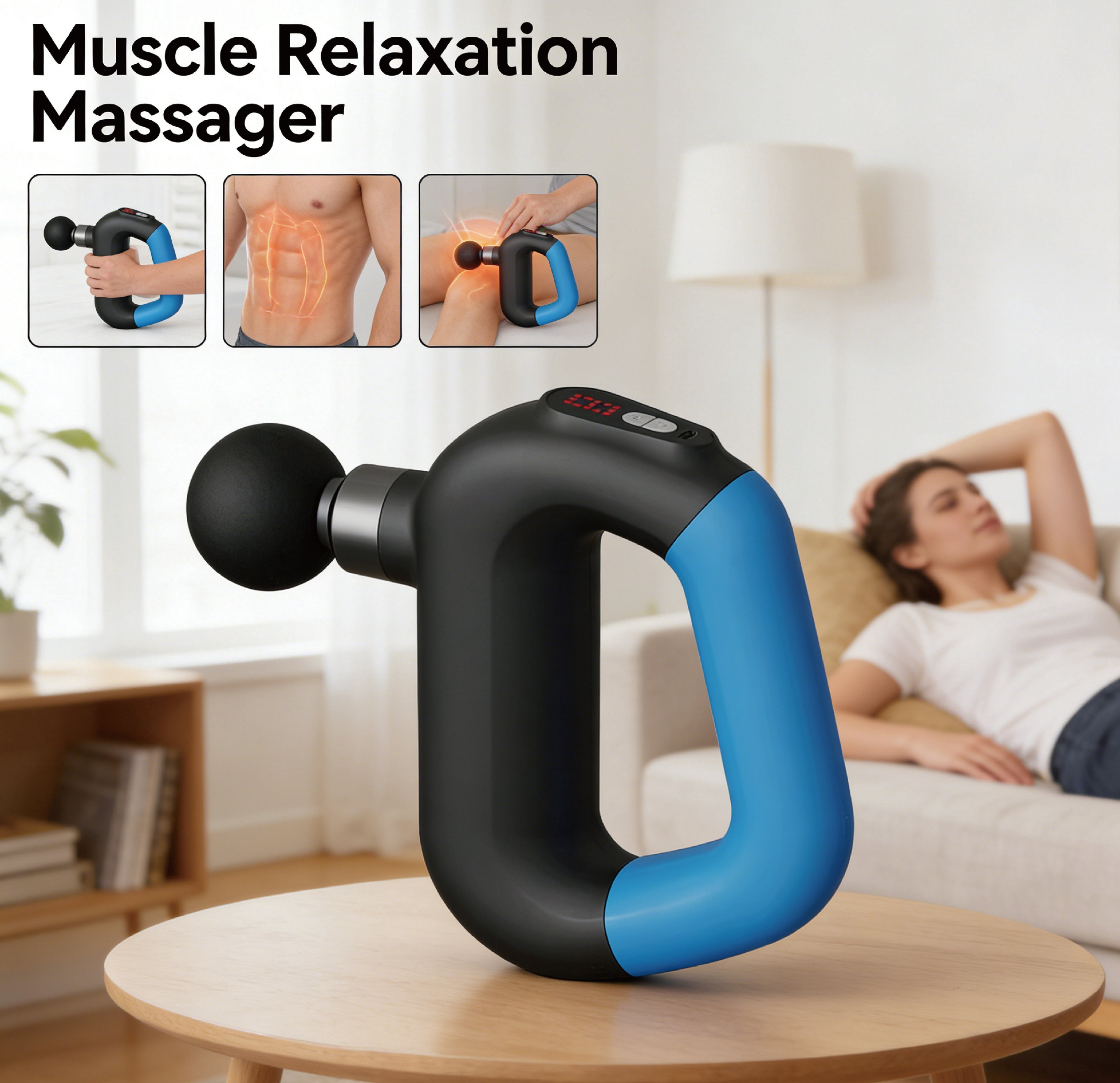 Velunove Massage apparatus,Mini Massage Gun, Pocket-Sized Deep Tissue Massager Gun, Portable Percussion Muscle Massager Gun
