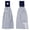 Navy Blue, variant on Alloy Gray and White Ticking Stripe Hanging Kitchen Dish Hand Towel Cotton with Button Accent, Set of 2
