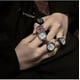 thumbnail image 5 of Unisex Vintage Punk Watch Rings Hip-hop Creative Quartz Watch Ring Jewelry, 5 of 5