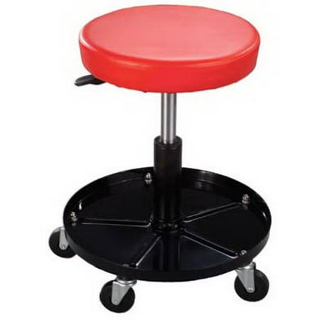 Pro-Lift C-3001 Pneumatic Chair with 300 lbs Capacity, Black / Red