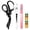 Black-Pink and White, variant on 3 Pack Nurse Scissors and Pen Light Set Trauma Shears Pen Lights for Nurses Bandage Scissors with Carabiner LED Penlight with Pupil Gauge Stainless Steel Trauma Scissors for Doctor Paramedics EMS EMT