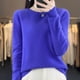 thumbnail image 1 of Women 100% Pure Merino Wool Knitted Sweater Autumn Winter Fashion O-Neck Pullover Seamless Jumper Tops Cashmere Warm Clothes, 1 of 5