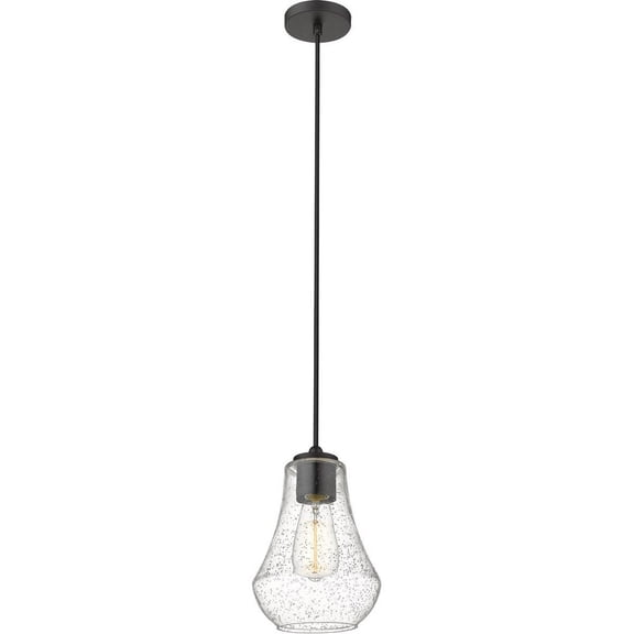 490-1P-BK-G574-7 Innovations Lighting Fairfield - 1 Light Mini Pendant In Industrial Style-10.5 Inches Tall and 7 Inches Wide-Matte Black Finish-Seedy