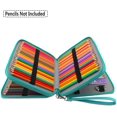 thumbnail image 2 of 200 Slots Pencil Case PU Leather Handy Pencil Wrap with Zipper Super Large Capacity Pen Bag for Prismacolor Premier Colored Pencils, Crayola Colored Pencils(Green), 2 of 6