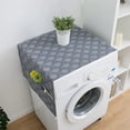 thumbnail image 2 of 2 Pack 55 x 130cm /22 Pieds x 51 Pieds Housse Géométrique pour Réfrigérateur Machine à Laver, Housse Multi-Usage en Coton Lin pour Micro-Ondes, avec Poche de Rangement, 2 of 5