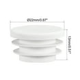 thumbnail image 2 of Uxcell Tapa de extremo de tubo redonda blanca de PE de 1" para muebles de acero, inserto de tapa de tubo, 30 Pcs, 2 of 3