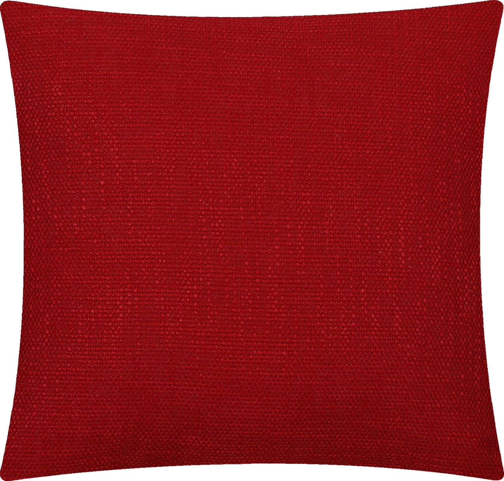 Mainstays Solid Texture Polyester Square Decorative Throw Pillow, 18" x 18", Red