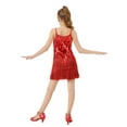 thumbnail image 3 of LOLANTA Girls Sequins Fringe Dance Dress Jazz Latin Street Dance Fine Glitter Suspender Skirt Shorts Set 5-13 years, 3 of 7