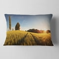 thumbnail image 2 of Designart Sunset Over Wheat Field in Slovakia - Photography Throw Pillow - 12x20, 2 of 5