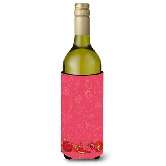 Fruits & Vegetables in Red Wine Bottle Beverge Insulator Hugger