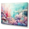 thumbnail image 2 of Designart "Submerged Coral Orchestra I" Coastal Coral Under Water Wall Art Living Room, 2 of 7