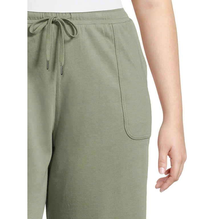 Terra & Sky Wild Sage Plus Size Pull-On Knit Capri Pants, Wild Sage, 3X :  : Clothing, Shoes & Accessories