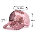 thumbnail image 4 of Women's Glitter Sequins Baseball Cap Mesh Back Trucker Hat Adjustable Snapback Sparkly Sun Hat for Carnival, Party, and Outdoor Wear,Pink, 4 of 7