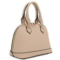 thumbnail image 2 of FashionPuzzle Zip-Around Saffiano Classic Dome Satchel (Nude), 2 of 7