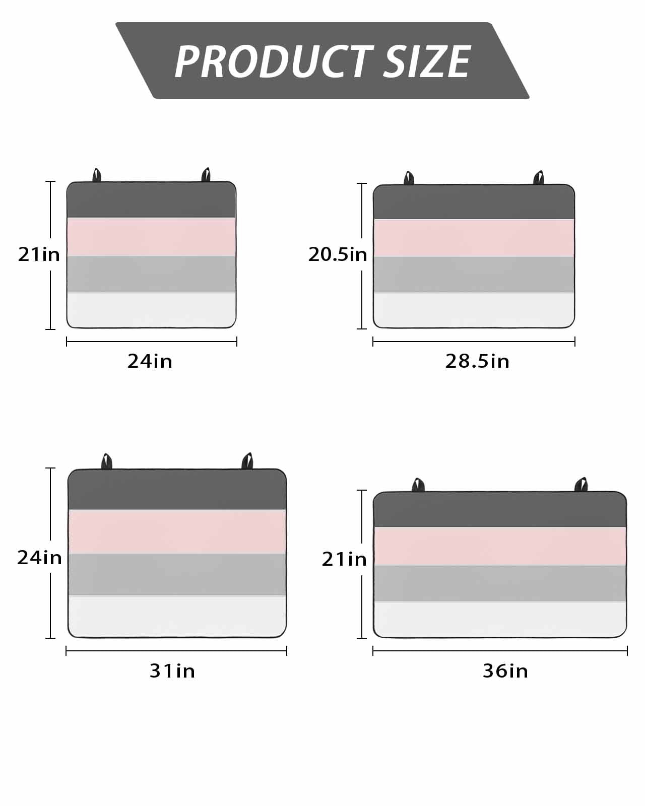 Stove Top Covers for Electric Stove, Pink Grey Striped Glass Stovetop Cover Protector, Farmhouse Modern Induction Cooktop Protector Oven Mat for Kitchen Countertop 31"x24"
