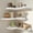 White, variant on XIMEI Floating Corner Shelves Set of 3, Solid Wood Picture Wall Shelf for Bedroom/Kitchen/Bathroom, Black