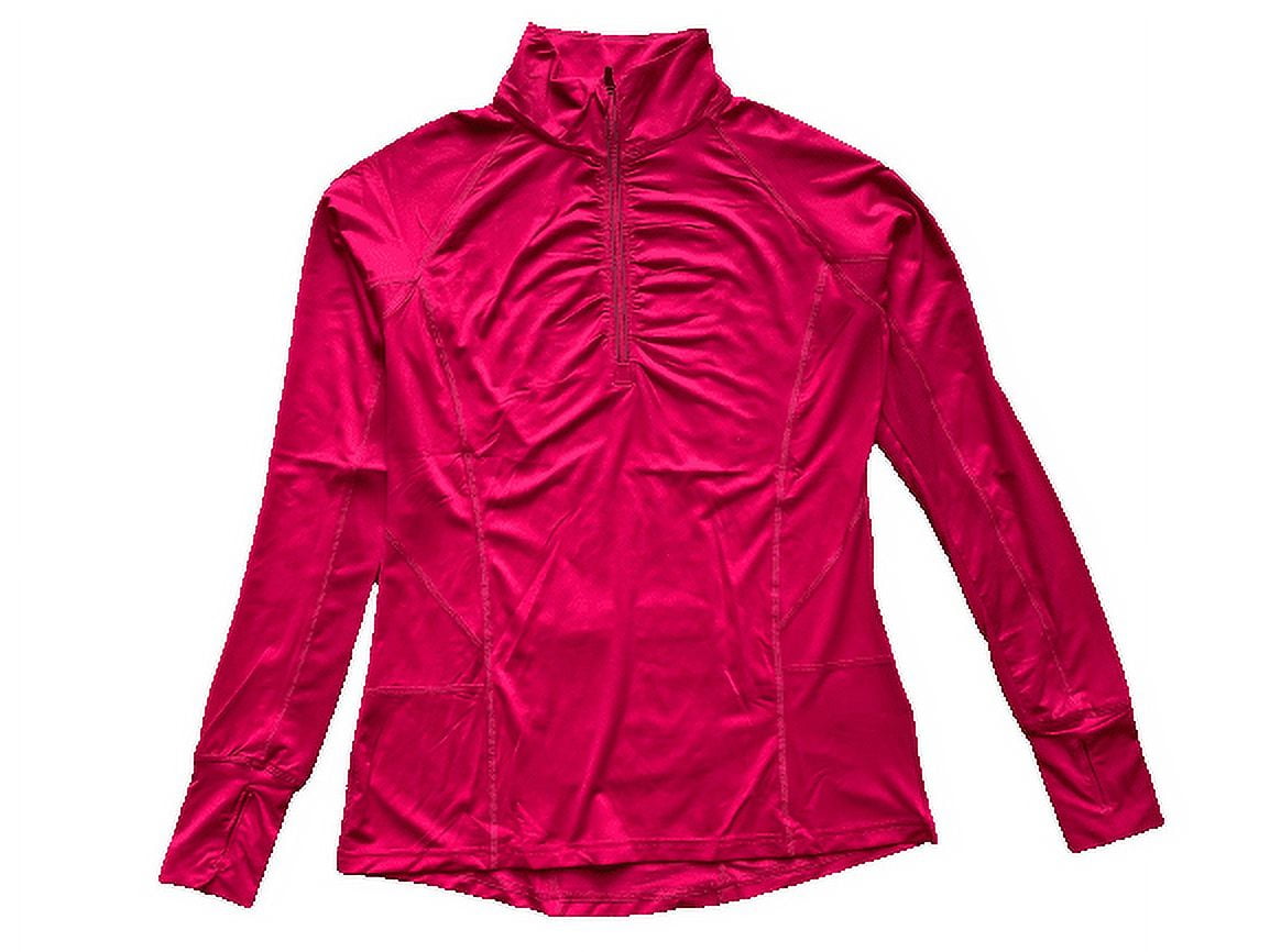 Tangerine Activewear Quarter Zip Pullover Jacket Women's Teal Long