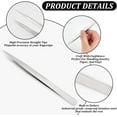 thumbnail image 6 of 3Pcs Jewelry Tweezers 5.6" High Precision Stainless Steel Non-Serrated Elbow Tweezer with Fine Point Tips Needle Nose Tweezers Pliers for Sewing Beading Quilting Jewelry Making Crafts grey, 6 of 9