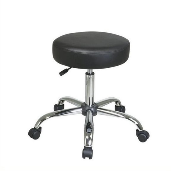 Scranton & Co Adjustable Backless Drafting Stool in Black