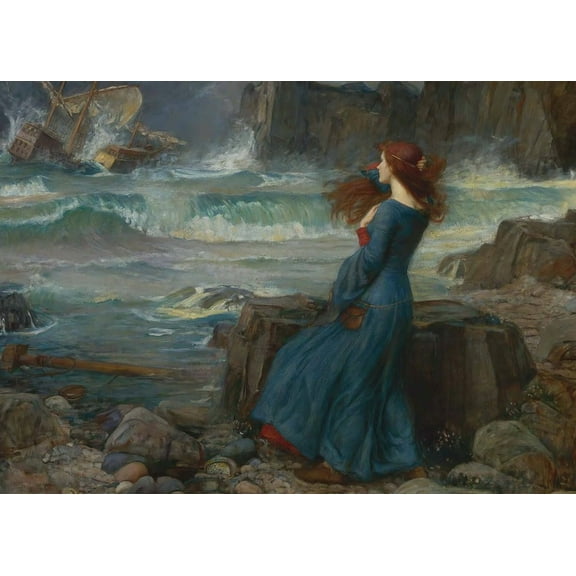 Miranda-The Tempest (1916) Poster Print by John William Waterhouse (18 x 24)