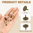 thumbnail image 3 of 100Pcs Clavos de tapicería, 3/8"x5/16" Clavos planos, Bronce, 3 of 6