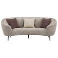 thumbnail image 3 of Ellorie 2-piece Upholstered Curved Sofa Set Beige, 3 of 15