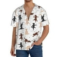 thumbnail image 3 of Vsdgher Yoga Labrador Retriever Print Men's Wrinkle Free Untucked Cuban Shirt Business Casual Button Down Shirts Short Sleeve Shirt, 3 of 7