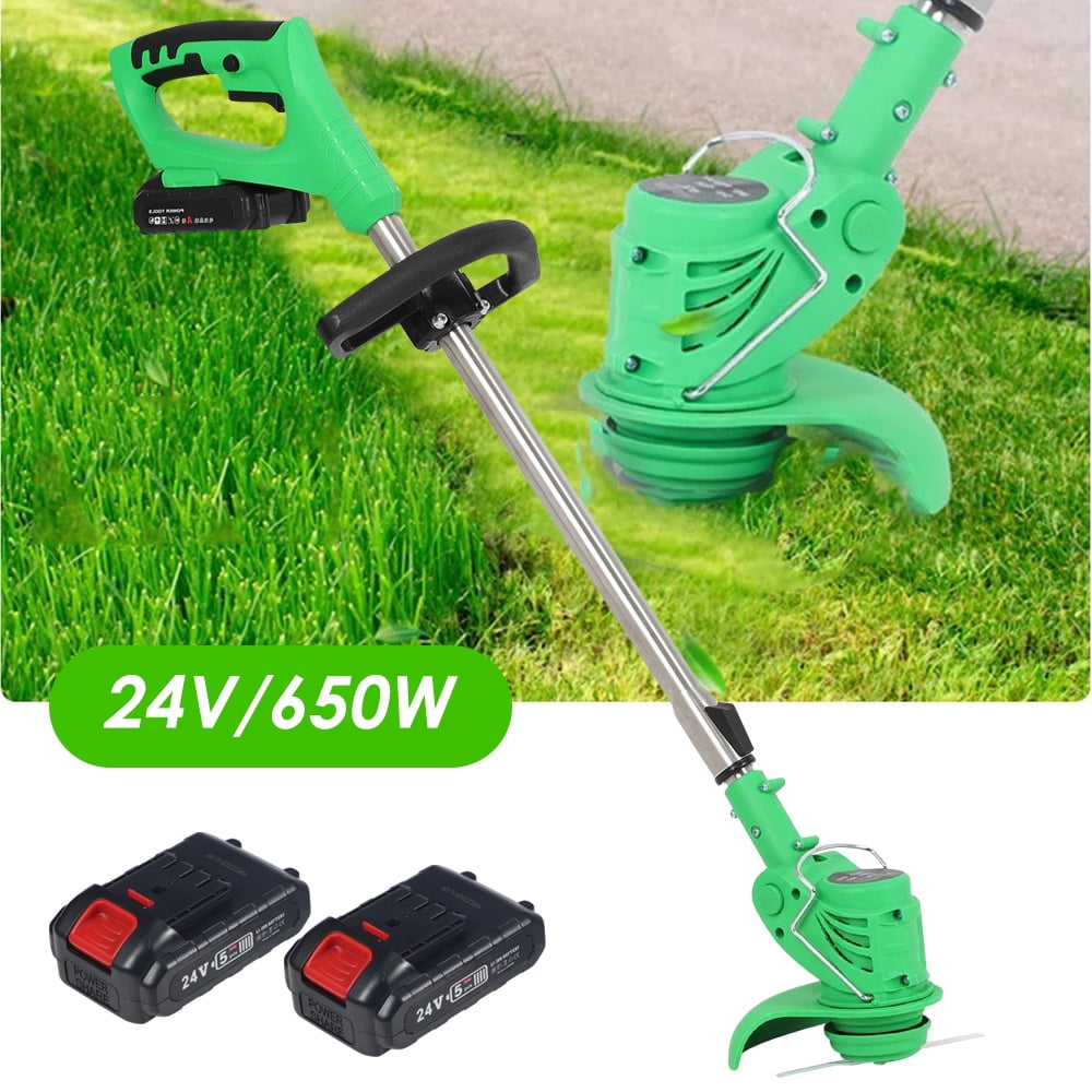 KingFurt Electric Grass String Trimmer Cordless Weed Eaters Lawn Edger Weed Wacker Cutter with 2 Battery