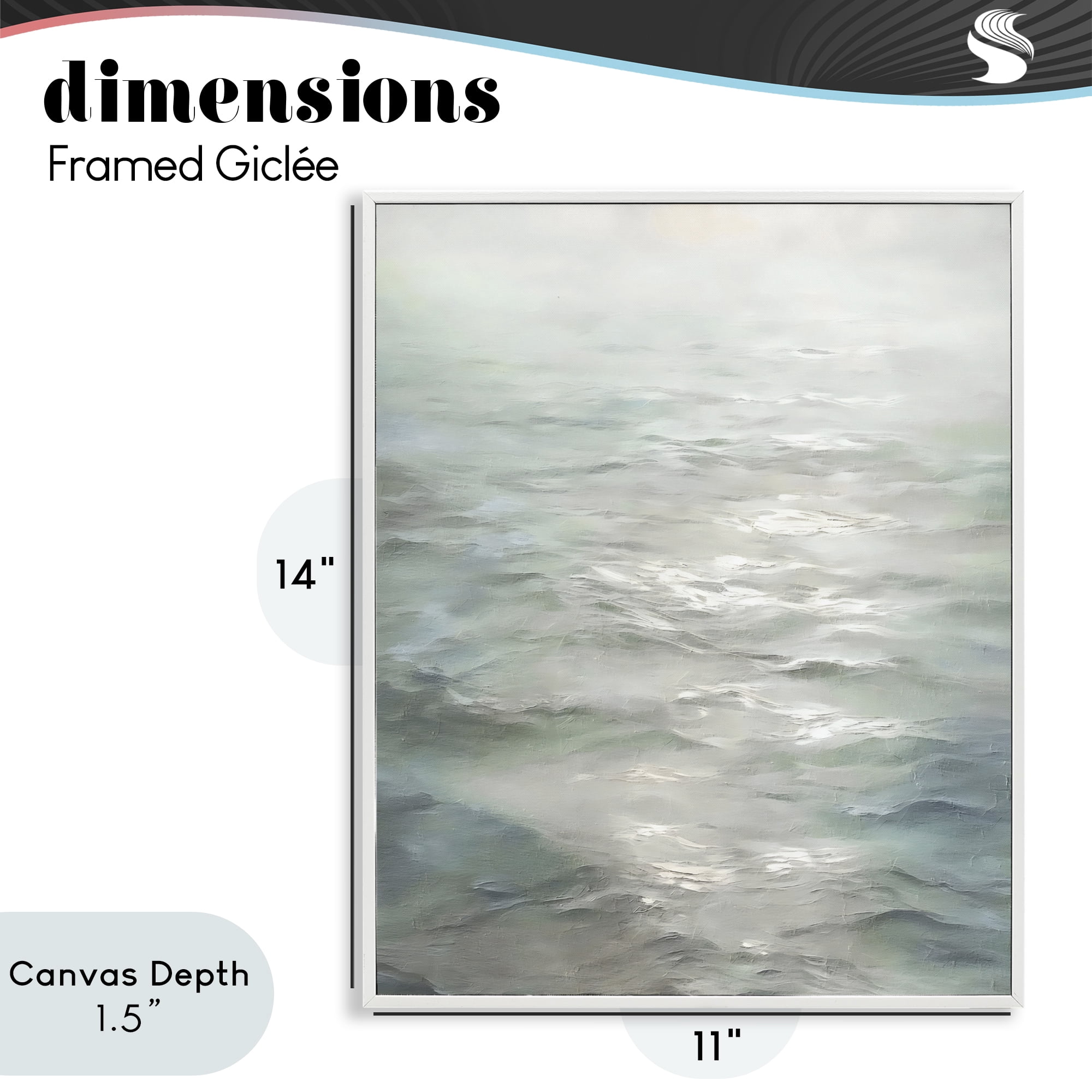 Stupell Industries Shallow Reflections on Sea White Framed Giclee Art, design by Riley B