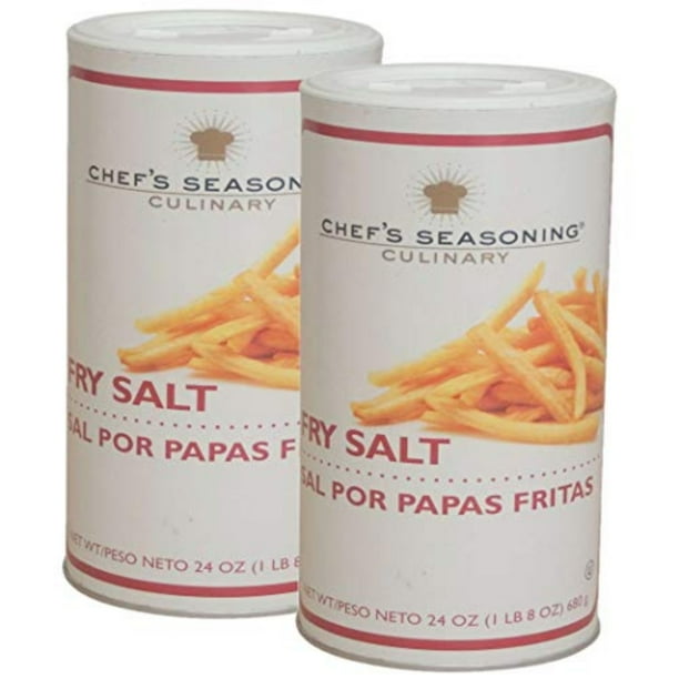 Chef's Seasoning French Fry Salt Canister, 24 oz. Pack of 2