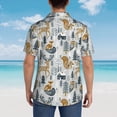 thumbnail image 4 of Xecao Winter Forest Animals Print Hawaiian shirt - A Stylish Short-Sleeve Button-Down for Men, Perfect for Casual Beach and Tropical Outings.,Small, 4 of 7