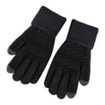 thumbnail image 2 of Grofry Women Gloves,1 Pair Winter Men Knitting Touch-screen Non-slip Gloves Warmer Mittens Pink, 2 of 2