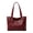 wine red, variant on Genuine Leather Hobo Tote Bag, Women's Grainy Shoulder Handbag Purse