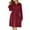 Red, variant on cfhntfmh Lounge Dresses for Women Fall Loose Crewneck Buttons down Shirts Dress Casual Long Sleeve Belted Midi Dress