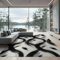thumbnail image 2 of ODIKA 8'x10' Washable Area Rug Durable, Non-Slip Brushstroke With Interlocking Minimalist Accents Abstract Modern Refined for Living Room, Under Sectional, Family, 2 of 7