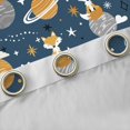 thumbnail image 4 of jejeloiu Cute Wild Fox Black Out Curtains,Galaxy Planet Pattern Curtains Pack of 2 (42x63 Each),Blue Gray Orange Bedroom Curtains For Teens,Ultra Soft Home Decor, 4 of 6