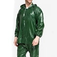 thumbnail image 6 of JUUYY Men's Rain Suits for Men Waterproof Lightweight Workwear Hooded Rain Jacket and Pants Sets for All Weather Army Green Free Size, 6 of 6