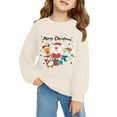 thumbnail image 6 of HIPYLO Funny Christmas Tshirts Toddler Girl Christmas Sweatshirt Hawaiian Christmas Shirt White Tshirt Toddler Tops Girls Sweatshirt Size 10-12 2t, Beige 11-12 Years, 6 of 6