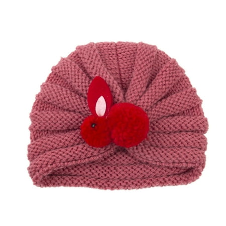 

QWERTYU Children Girl Boy Bow Knitted Beanie Infant Baby Toddler Winter Hat Ski Cap 6M-3Y