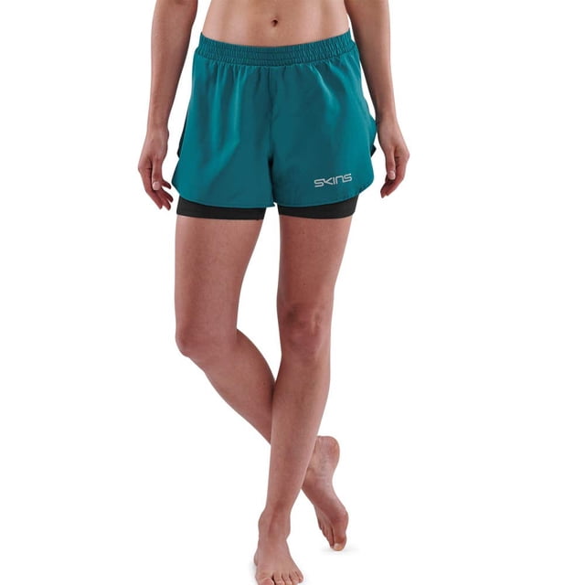 Pantalones cortos Skins Series-3 Active X-Fit para mujer color verde azulado talla XL