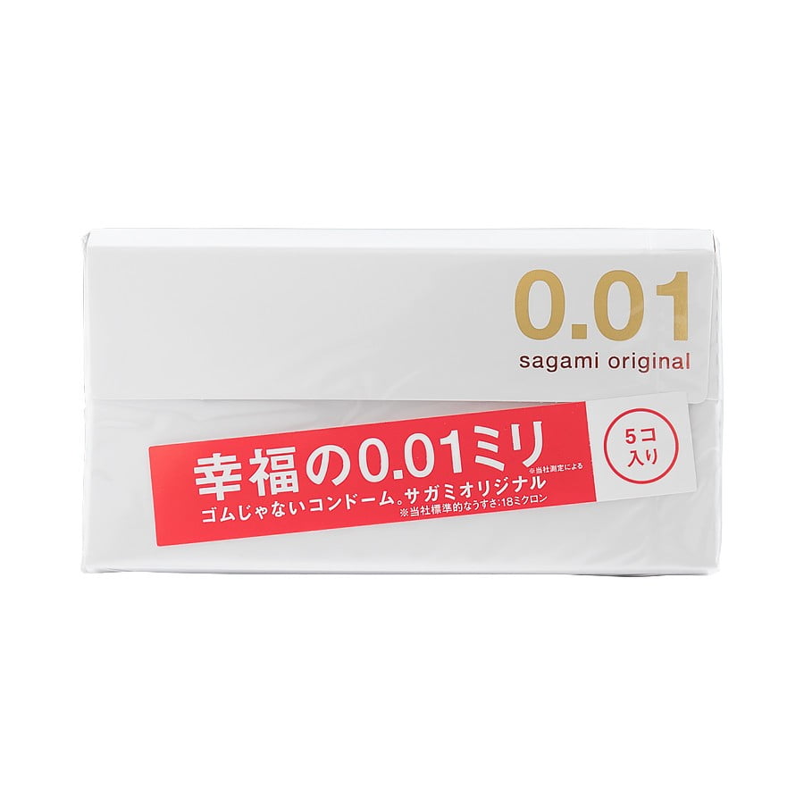 ultra thin Sagami Original 001 1 PACK/ 5 COUNT 0.01mm Condoms from Japan