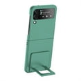 thumbnail image 1 of ELEHOLD Slim Case for Samsung Galaxy Z Flip 4,Skin-Touch Anti-Fingerprint Protective Case with Hidden Foldable Kickstand Slim Lightweight Shockproof Case for Samsung Z Flip 4,Green, 1 of 9