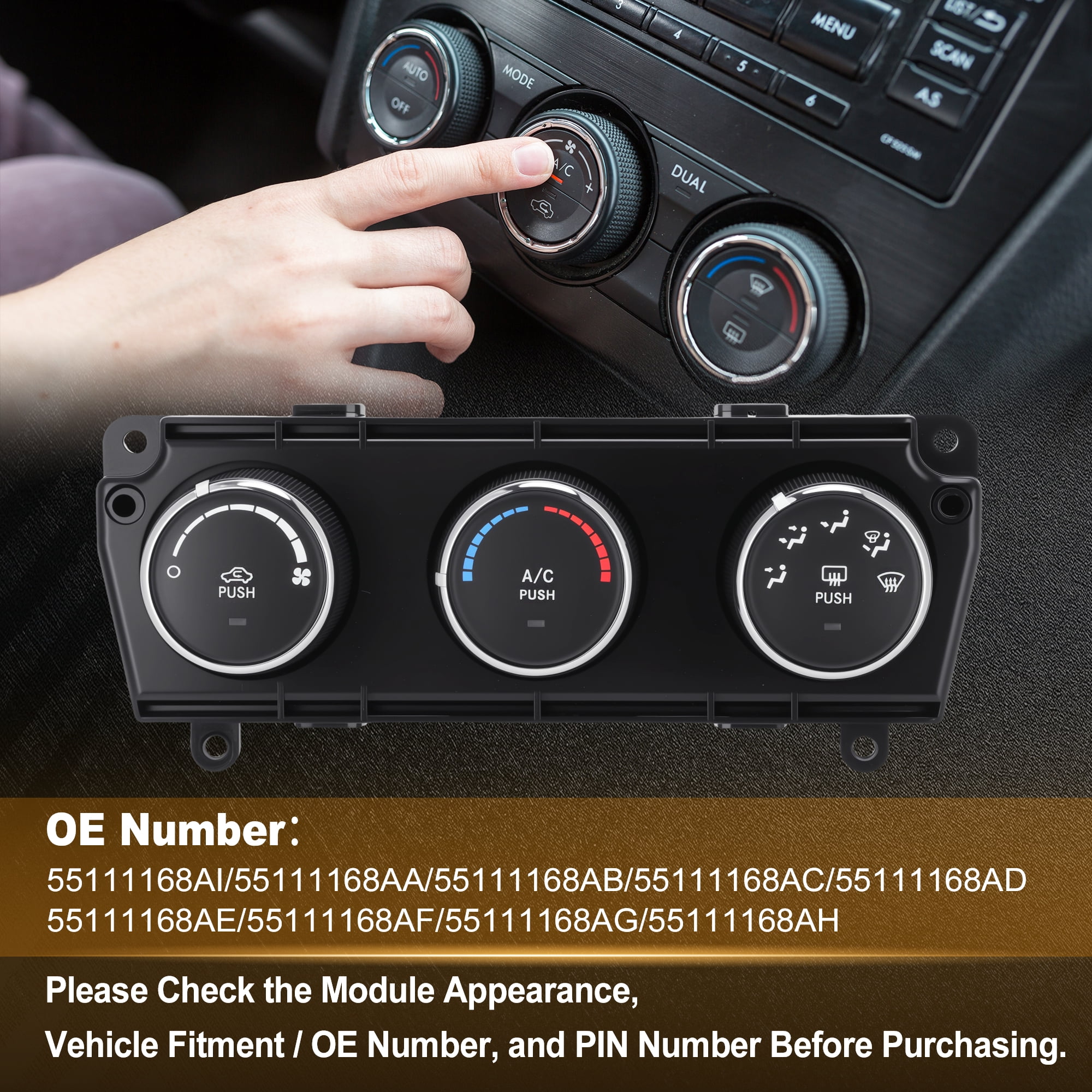 Unique Bargains A/C Heater Climate Control Module for Jeep Wrangler 2011 2012 2013