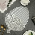 thumbnail image 2 of Silver Silver Christmas Pine Cone Pvc Table Mat Hollow Design Waterproof Heat Resistant For Dining Table Decoration 14.9 Inches Diameter, 2 of 7