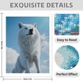 thumbnail image 3 of Diamond Art Kits for Adults - 5d White Wolf Majestic Sky Clouds Diamond Painting for Adults, Diamond Art for Adults Beginners, Diamond Painting Kits for Adults for Home Wall Decor, 3 of 7