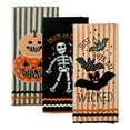 thumbnail image 2 of Halloween Happy Haunting Wicked Treats, Embellished Dishtowels Set of 3, 2 of 3