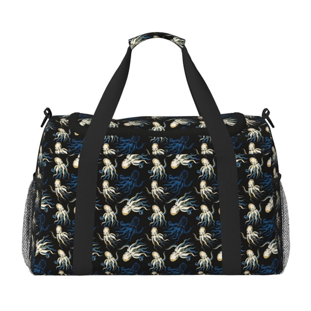 Balery Octopus 1 Bolsa de Gimnasio para Mujeres, Bolsa de Viaje con Bolsillo Húmedo, Bolsa de Fin de Semana para Mujeres, Bolsa de Viaje Resistente al Agua