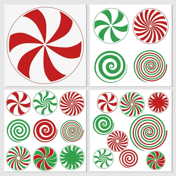 Template Stencil Clothmile Christmas Candy, 4 unidades, 30 x 30 cm