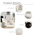 thumbnail image 3 of TOSEE 360° Swivel Velvet Barrel Chair Set of 4, High-Density Sponge Dining Chair, Non-Slip Metal Base and Kitchen & Accent Chair, Beige, 3 of 13