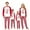 Red B, variant on Family Matching Christmas Pajamas Deer Pattern Long Sleeve Tops Plaid Pants Sleepwear Set